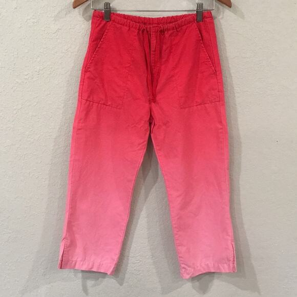 VTG Gap Girl 12 VINTAGE Ombre High Waisted Capri Pants 100% Cotton Hippie‎ Retro - Picture 1 of 13